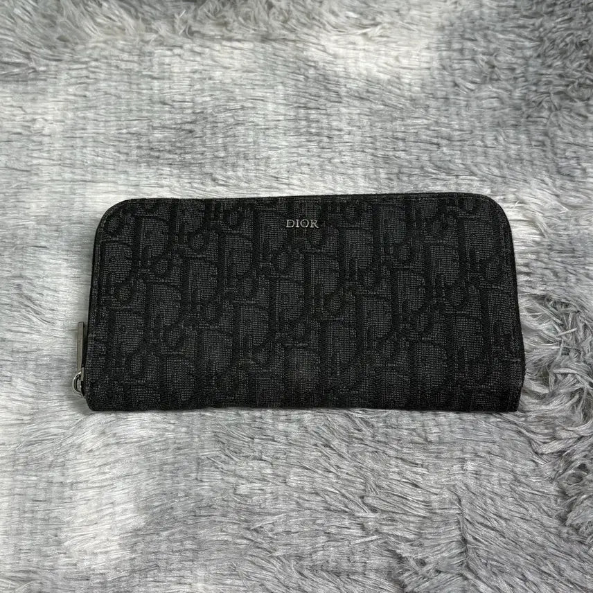 [BUNJANG] Dior Oblique Zip Long Wallet Black / [OS] 디올 오블리크 지퍼 장지갑 블랙