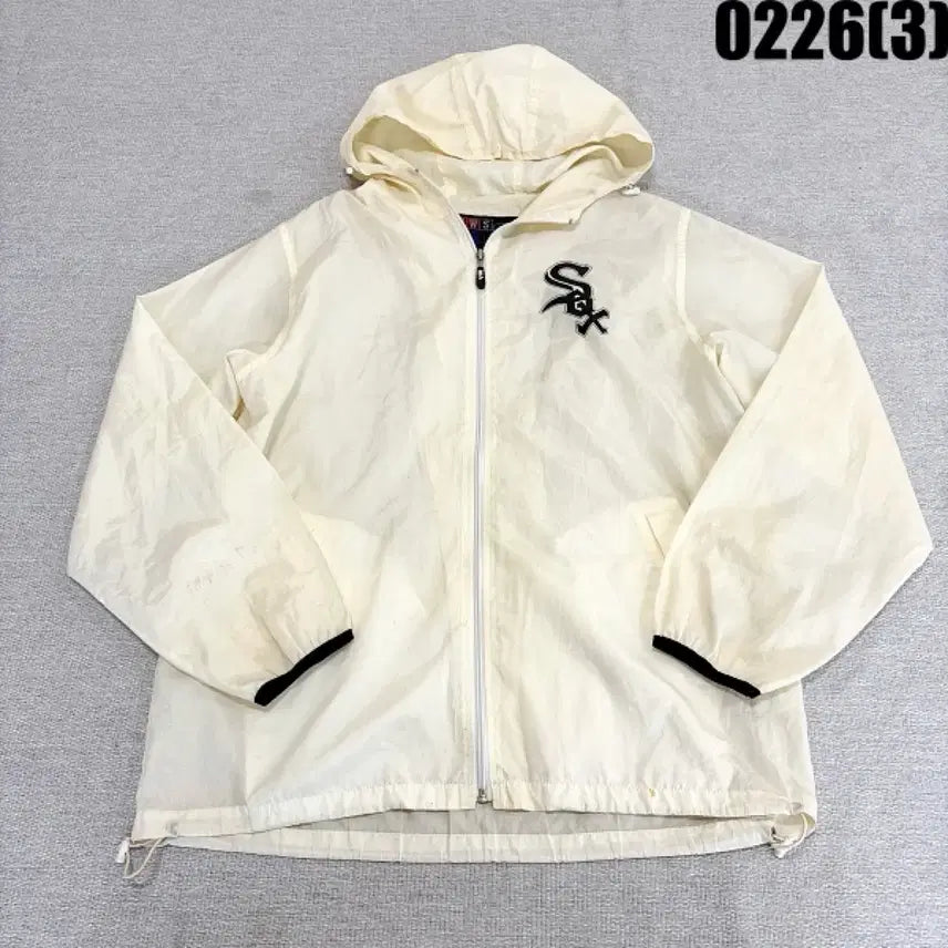 [BUNJANG] Chicago White Sox Hooded Windbreaker Jacket / 95 시카고 화이트삭스 후드 바람막이 자켓 0226(3)