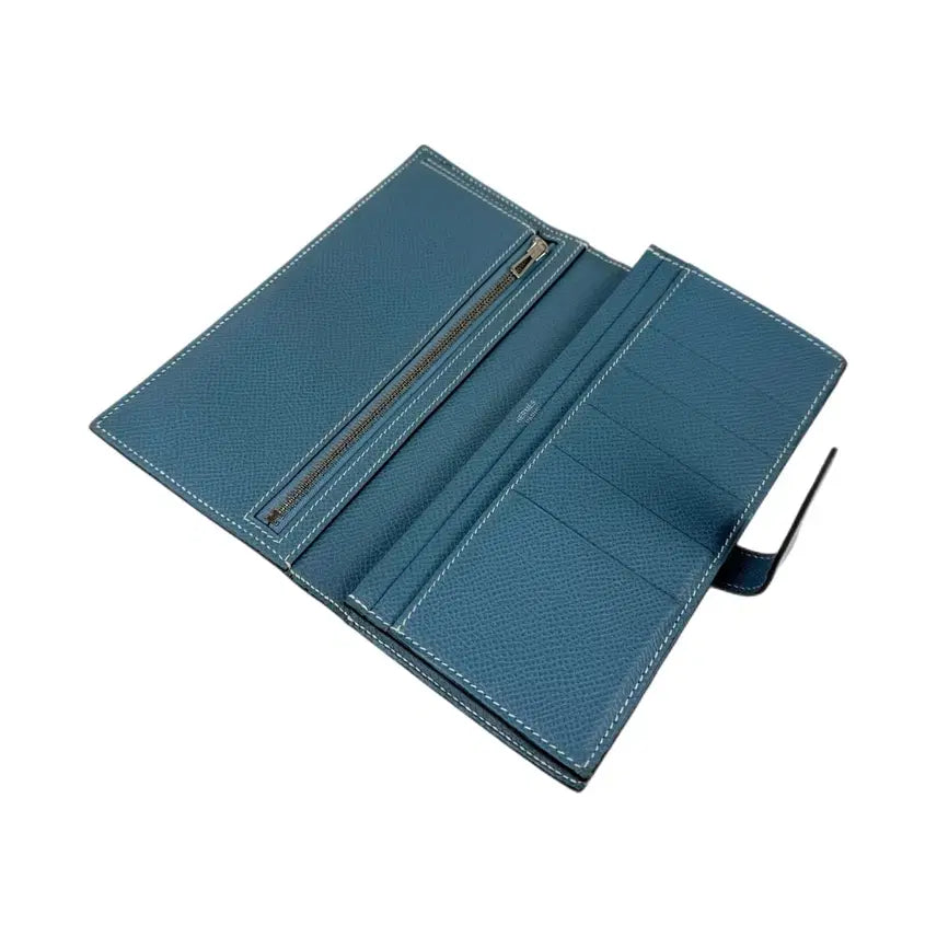 [BUNJANG] Hermès Béarn Long Wallet - Blue Leather / [정품] 에르메스 베안 장지갑 씨엘 블루