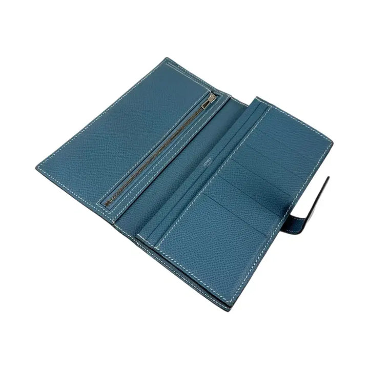 [BUNJANG] Hermès Béarn Long Wallet - Blue Leather / [정품] 에르메스 베안 장지갑 씨엘 블루