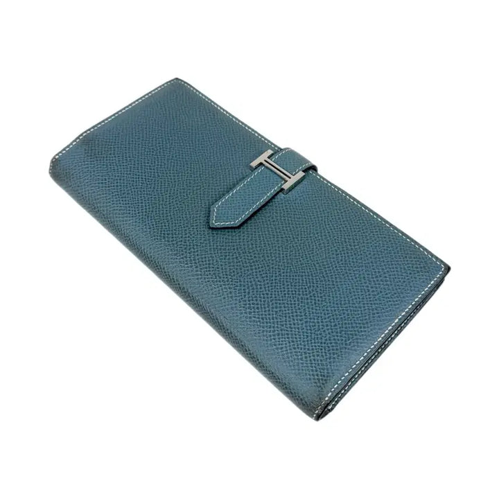 [BUNJANG] Hermès Béarn Long Wallet - Blue Leather / [정품] 에르메스 베안 장지갑 씨엘 블루