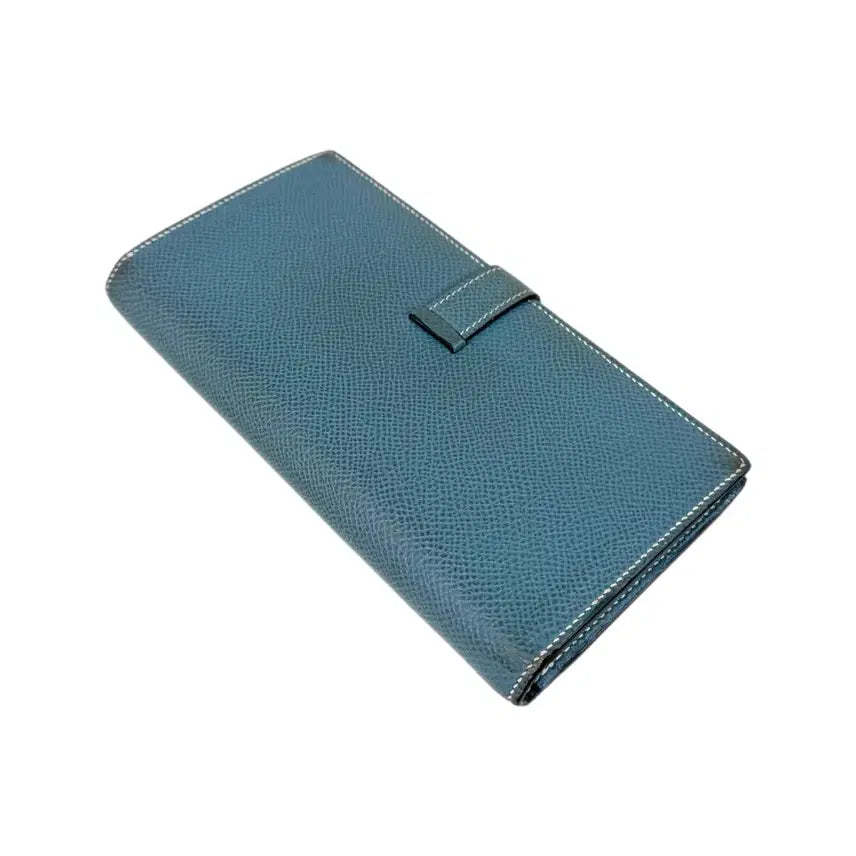 [BUNJANG] Hermès Béarn Long Wallet - Blue Leather / [정품] 에르메스 베안 장지갑 씨엘 블루