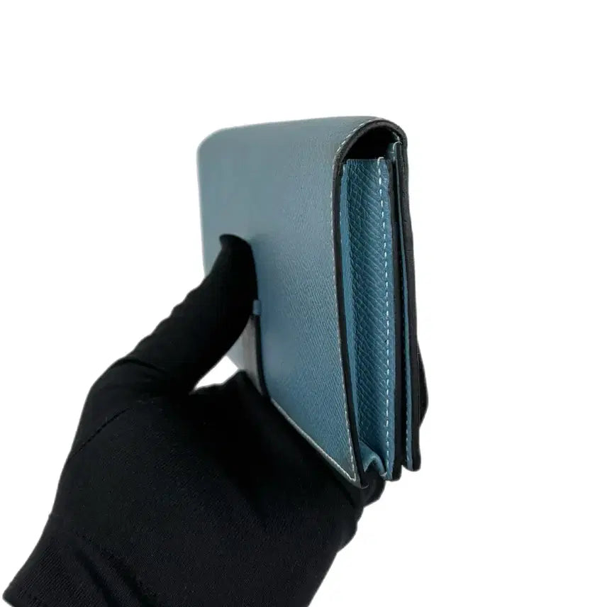 [BUNJANG] Hermès Béarn Long Wallet - Blue Leather / [정품] 에르메스 베안 장지갑 씨엘 블루