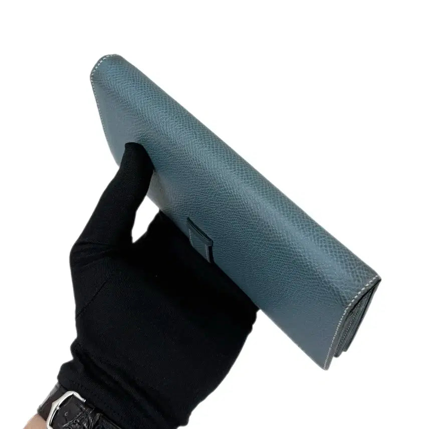 [BUNJANG] Hermès Béarn Long Wallet - Blue Leather / [정품] 에르메스 베안 장지갑 씨엘 블루