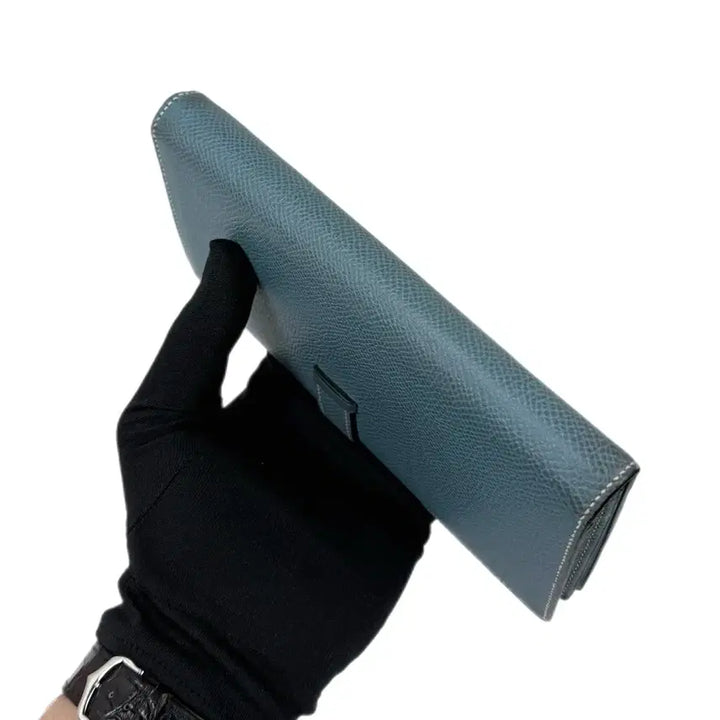 [BUNJANG] Hermès Béarn Long Wallet - Blue Leather / [정품] 에르메스 베안 장지갑 씨엘 블루