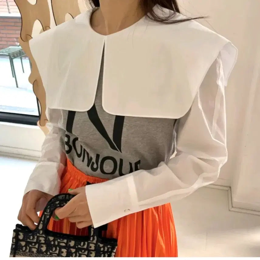 [BUNJANG] Unique Hands Sailor Blouse / 오프 더블 세일러 블라우스