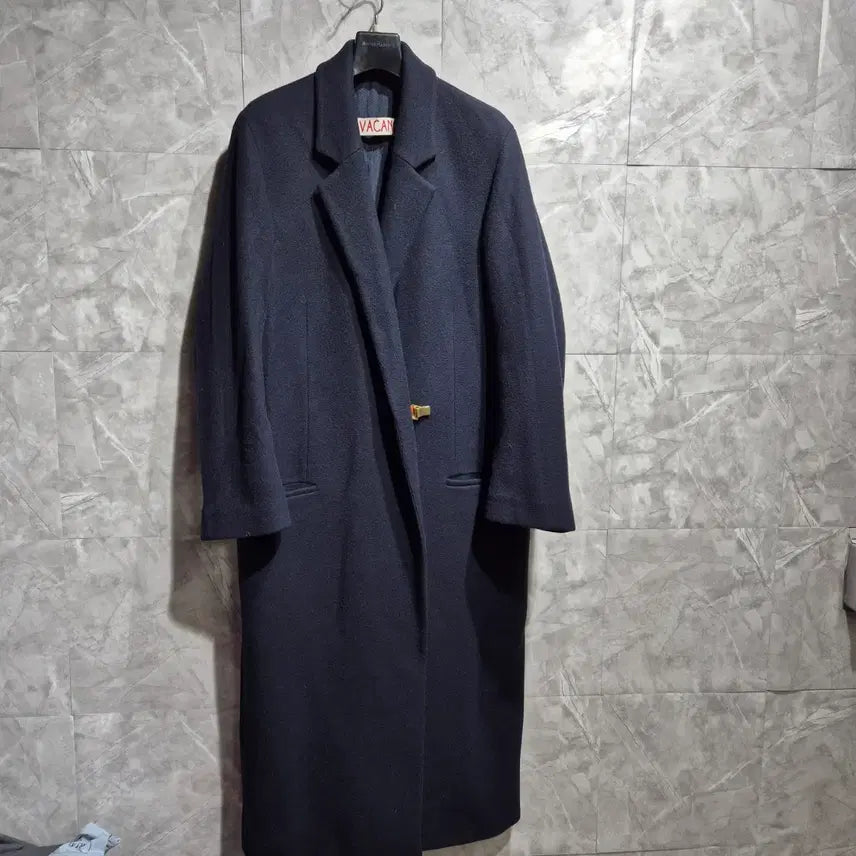 [BUNJANG] Anne Klein Navy Long Coat / 앤클라인 네이비 롱 코트