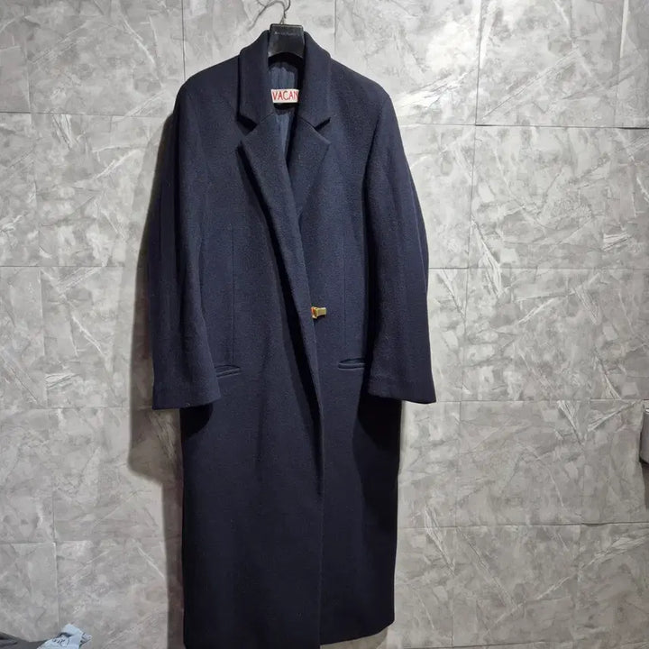[BUNJANG] Anne Klein Navy Long Coat / 앤클라인 네이비 롱 코트