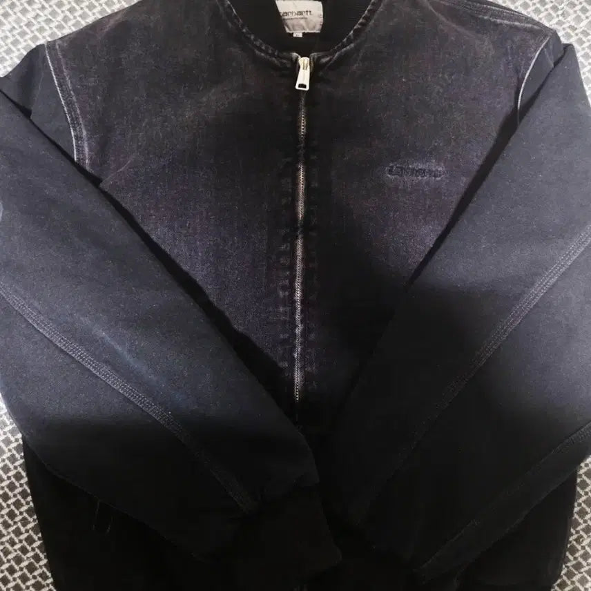 [BUNJANG] Carhartt WIP Maitland Denim Bomber Jacket / 칼하트 WIP 오가닉 코튼 메이틀랜드 데님 팍손 봄버 블랙 스톤 워시드