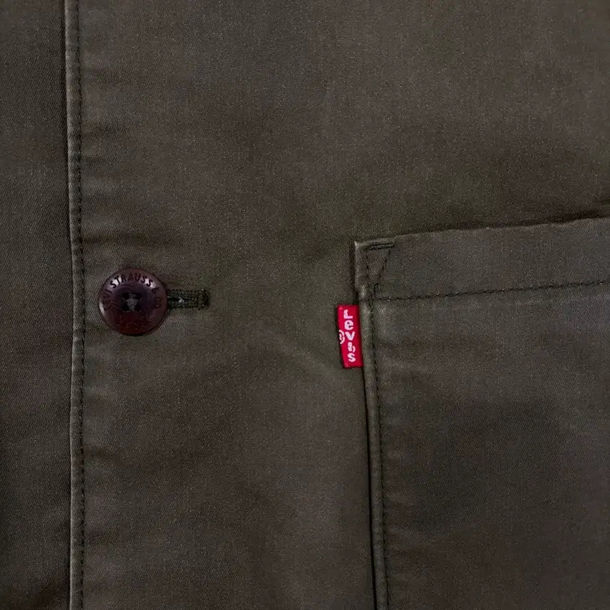 [BUNJANG] Levi's Waxed Olive Engineer Work Jacket / [L]리바이스 Levi's 왁스 올리브 엔지니어 워크 자켓