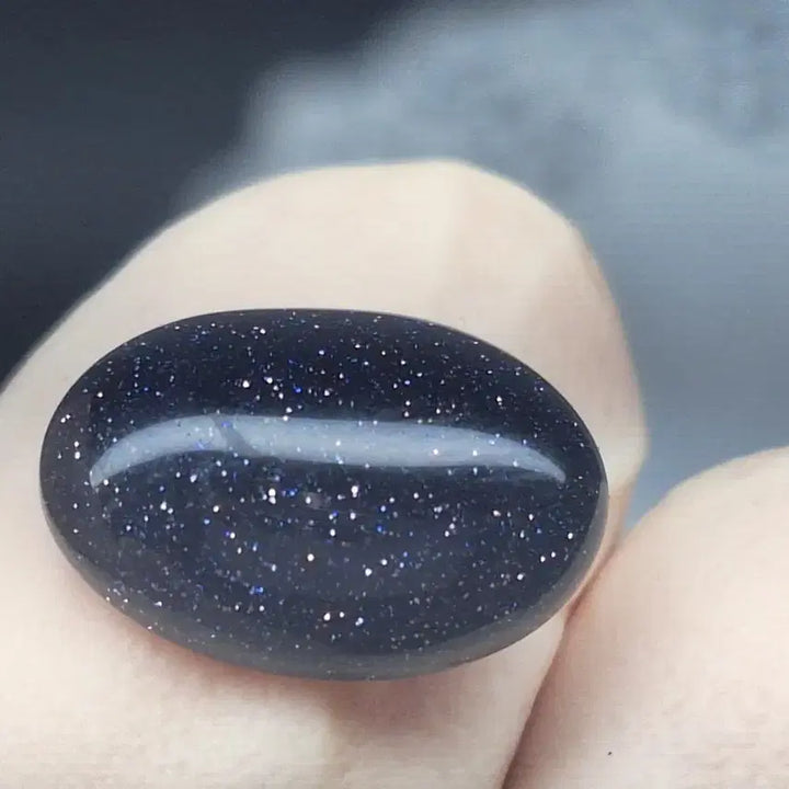 [BUNJANG] Blue Goldstone Oval Cabochon / 자연의생명력광강인함을추앙하는 블루사금석 oval캐보션