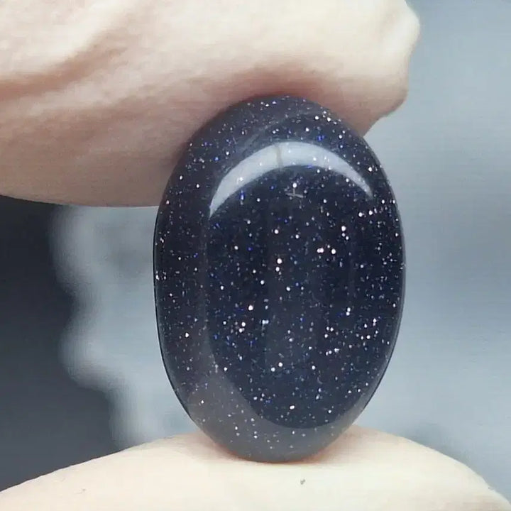 [BUNJANG] Blue Goldstone Oval Cabochon / 자연의생명력광강인함을추앙하는 블루사금석 oval캐보션