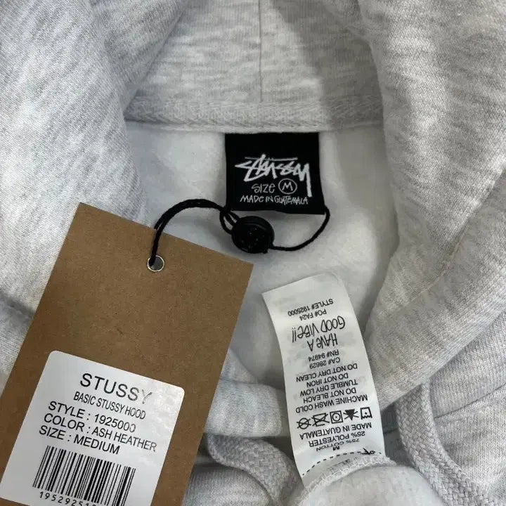 [BUNJANG] Stussy Ash Heather Hoodie / 새제품/스투시 애쉬헤더 후드 티셔츠/#3275