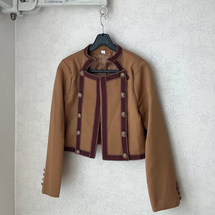 [BUNJANG] Brown Gold Button Jacket / (새상품)브라운 금장 단추 자켓