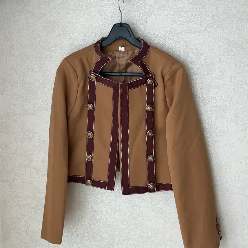 [BUNJANG] Brown Gold Button Jacket / (새상품)브라운 금장 단추 자켓