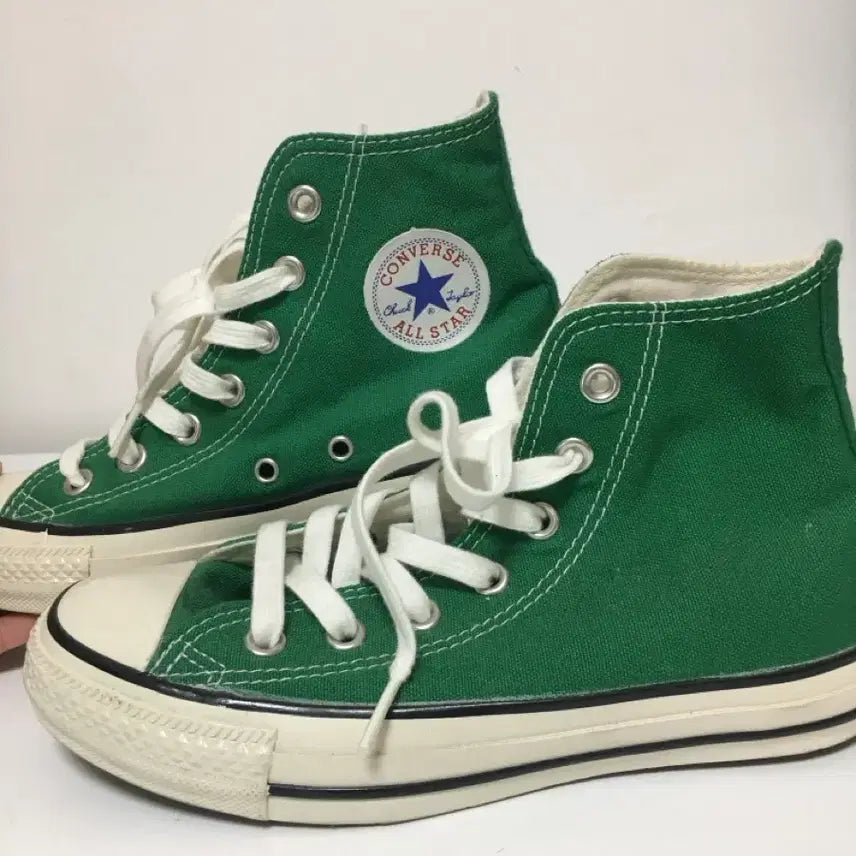[BUNJANG] Converse All Star Fine Green High Top Sneakers / 일본 컨버스 올스타 파인 그린 하이탑