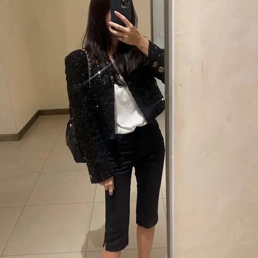[BUNJANG] Assemblage Rita Sequin Jacket / 아상블라주 리타 시퀸 스팽글 자켓