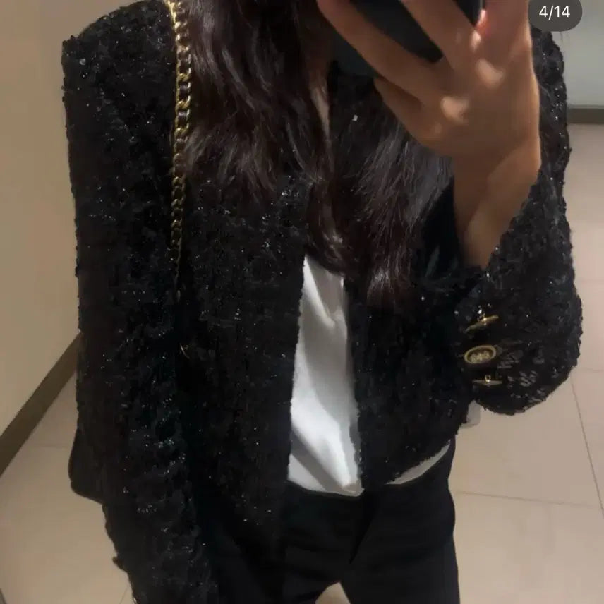 [BUNJANG] Assemblage Rita Sequin Jacket / 아상블라주 리타 시퀸 스팽글 자켓