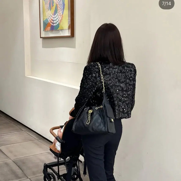 [BUNJANG] Assemblage Rita Sequin Jacket / 아상블라주 리타 시퀸 스팽글 자켓