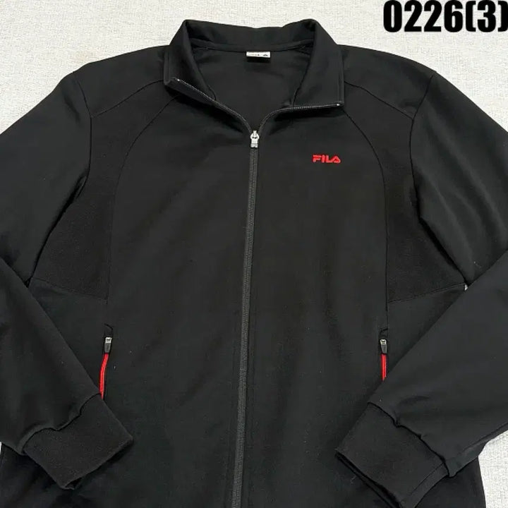 [BUNJANG] Fila Black Zip-Up Training Jacket / L 휠라 FILA 블랙 집업 트레이닝 자켓 0226(3)