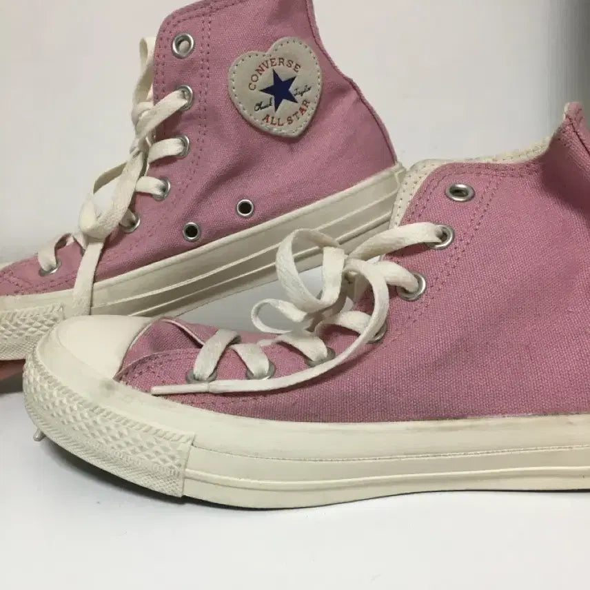 [BUNJANG] Converse Chuck Taylor All Star Heart Patch High Top Orchid Sneakers / 컨버스 척 테일러 올스타 하트패치 하이 오키드