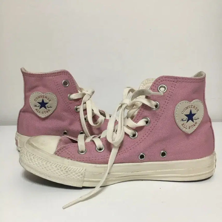 [BUNJANG] Converse Chuck Taylor All Star Heart Patch High Top Orchid Sneakers / 컨버스 척 테일러 올스타 하트패치 하이 오키드