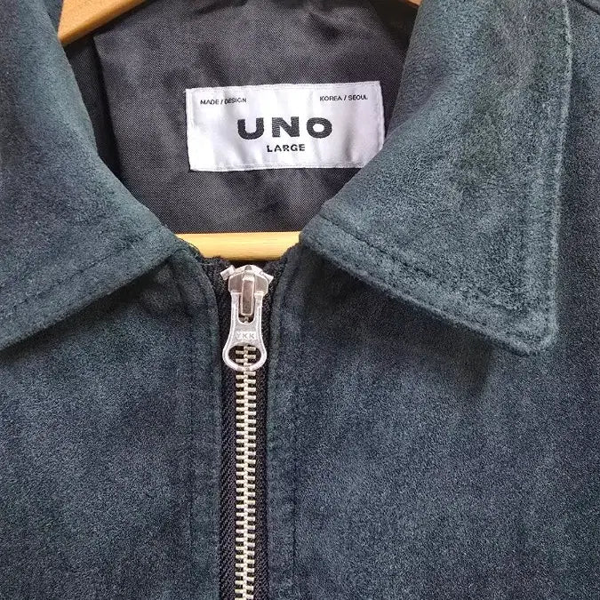 [BUNJANG] Biker Suede Jacket (Green) - Size 100 / 바이커 스웨이드 자켓 (그린) 100사이즈