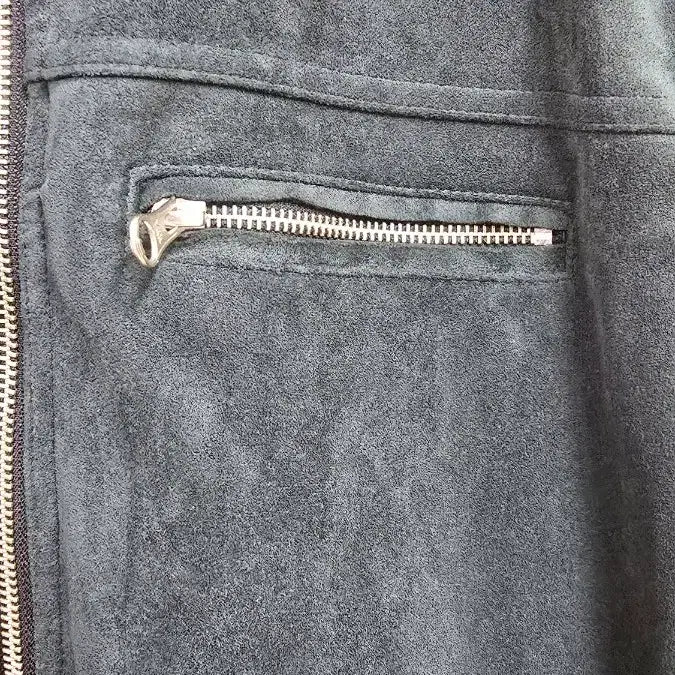 [BUNJANG] Biker Suede Jacket (Green) - Size 100 / 바이커 스웨이드 자켓 (그린) 100사이즈