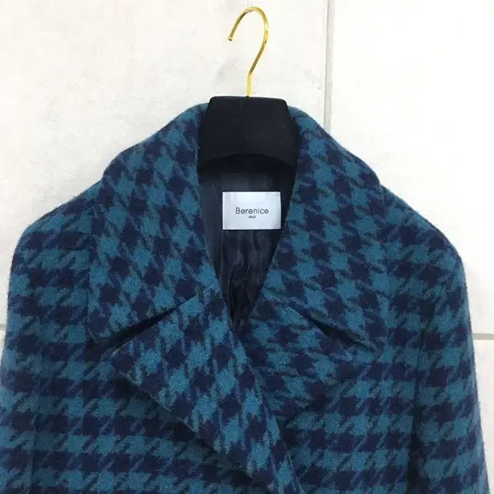 [BUNJANG] Berenice Houndstooth Check Wool Alpaca Double Jacket / 매장판)Berenice 베르니스 하운드투스 체크 양모 알파카 더블 자켓