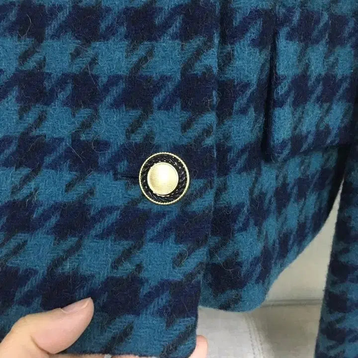 [BUNJANG] Berenice Houndstooth Check Wool Alpaca Double Jacket / 매장판)Berenice 베르니스 하운드투스 체크 양모 알파카 더블 자켓