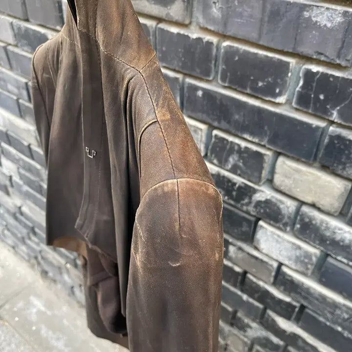 [BUNJANG] DECO High Neck Leather Jacket / [XS~S] DECO 하이넥 레더 여성 자켓