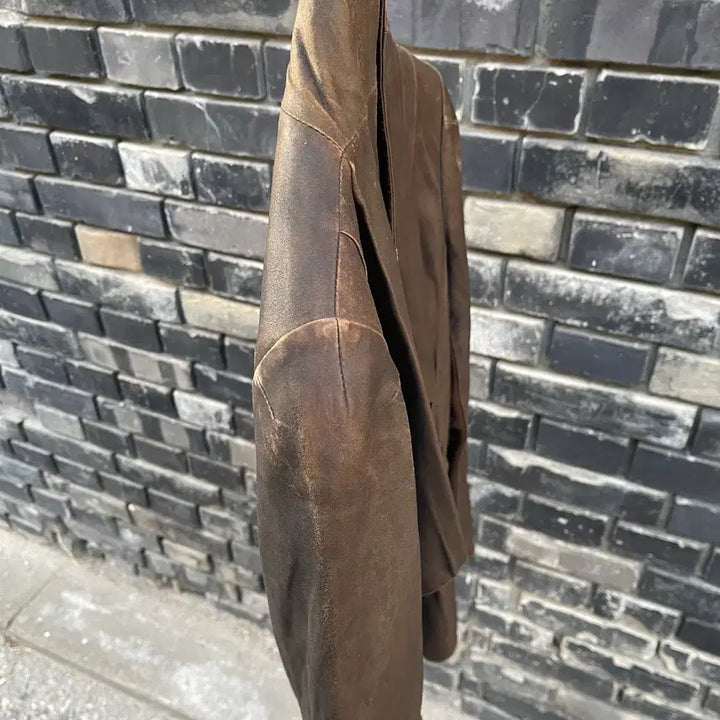 [BUNJANG] DECO High Neck Leather Jacket / [XS~S] DECO 하이넥 레더 여성 자켓