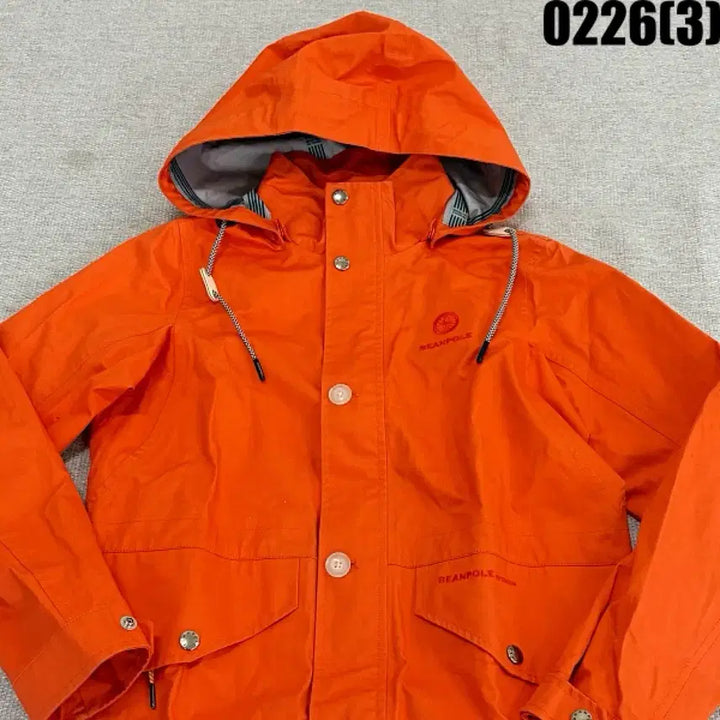 [BUNJANG] Beanpole Orange Hooded Windbreaker Jacket / 90 빈폴 오렌지색 후드 바람막이 자켓 0226(3)