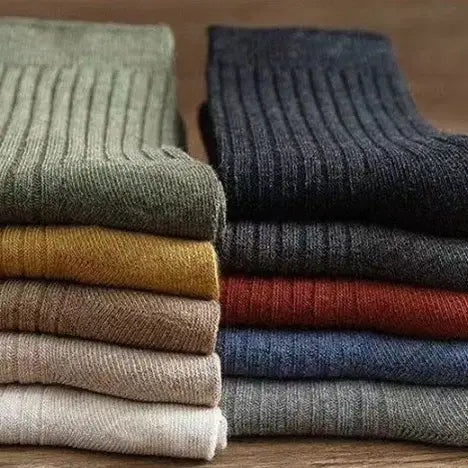 [BUNJANG] Women's Mid-Crew Ribbed Socks Set / [새상품/무료배송]여성 중목 골지 양말 10켤레 양말세트 패션 학생 4계