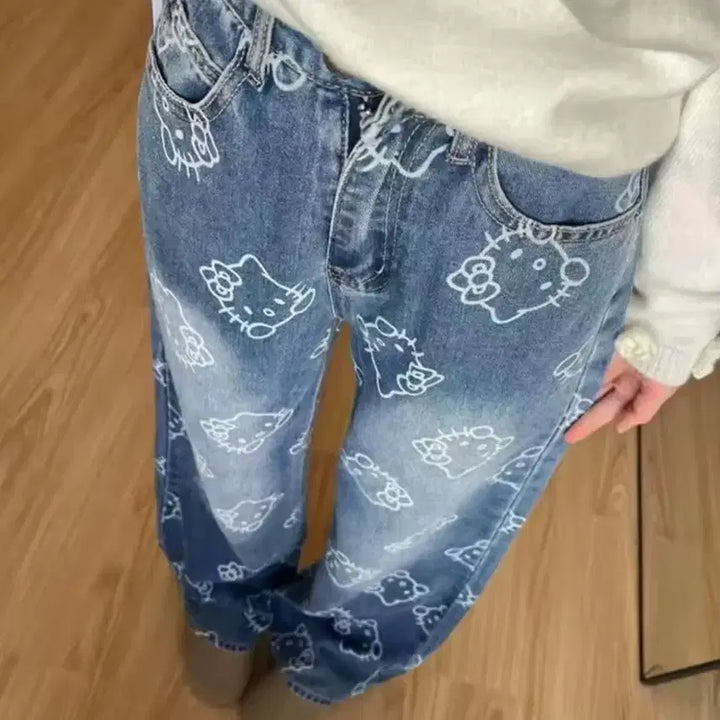 [BUNJANG] Hello Kitty Denim Jeans / 헬로키티 청바지