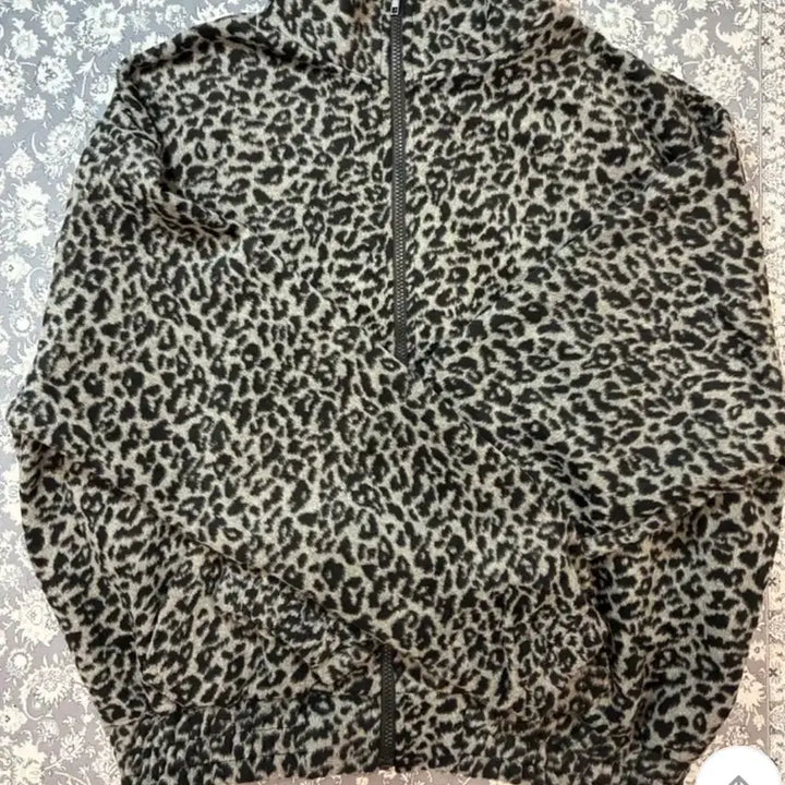 [BUNJANG] Leopard Fleece Zip-Up / 레오파드 후리스 집업