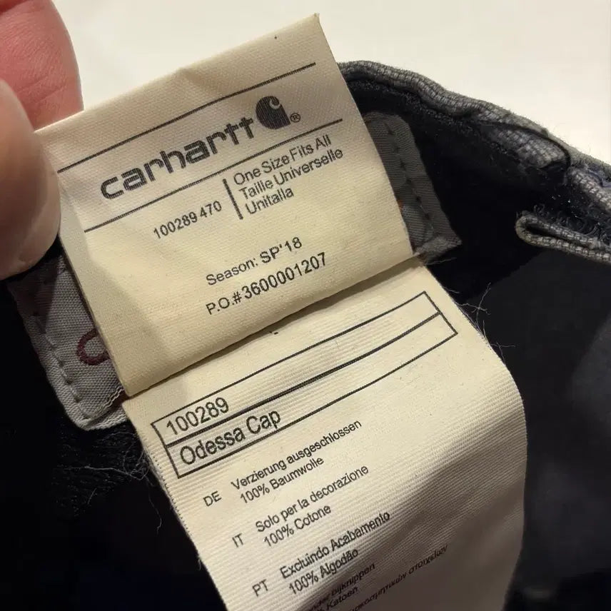 [BUNJANG] Carhartt Gray Ball Cap Hat / 칼하트 볼캡 그레이 모자