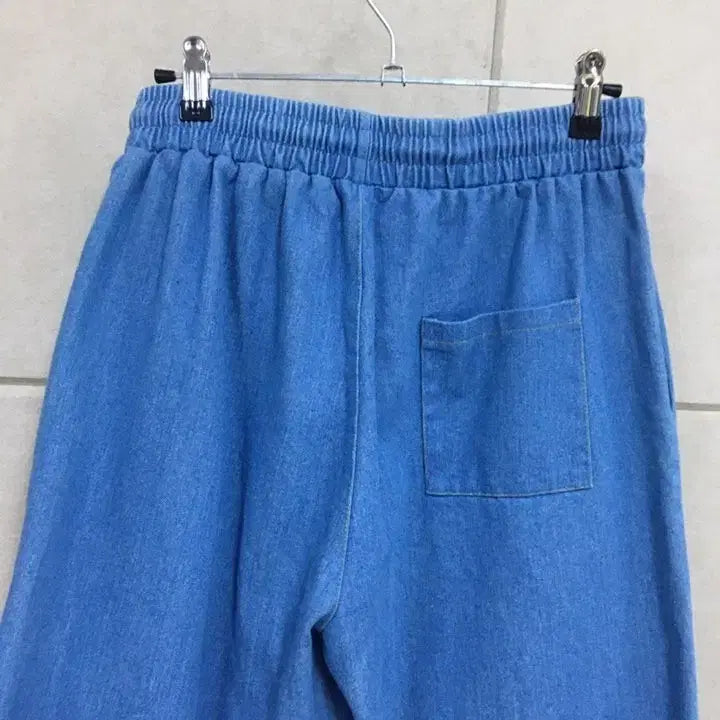 [BUNJANG] Blue Color Block Training Jogger Pants / 블루 배색 허리밴딩 트레이닝 조거 팬츠