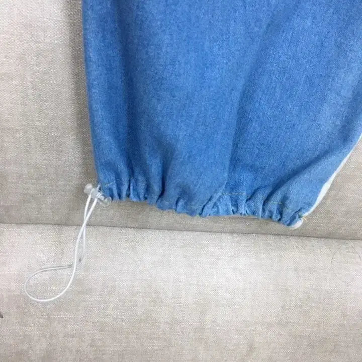 [BUNJANG] Blue Color Block Training Jogger Pants / 블루 배색 허리밴딩 트레이닝 조거 팬츠