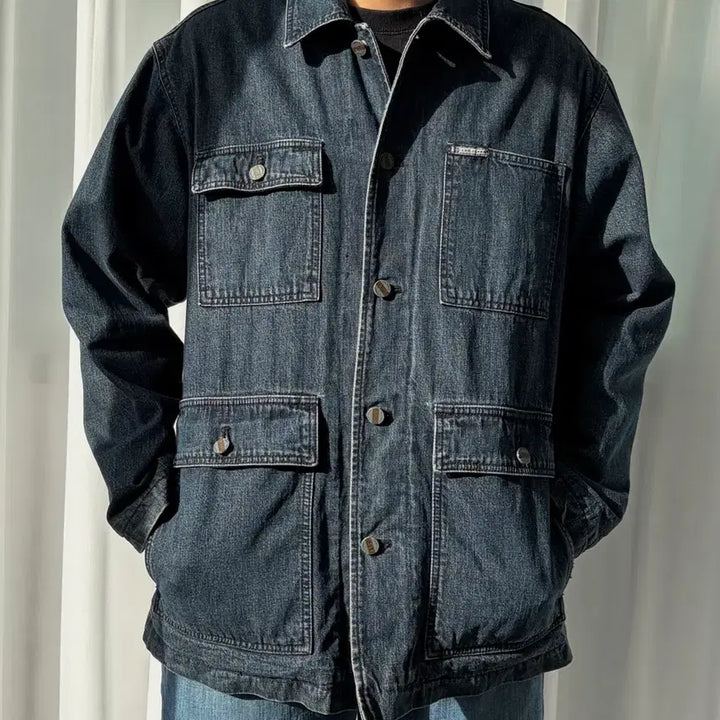 [BUNJANG] Lee 90s Flannel Lined Denim Chore Coat / [M-L]LEE 90s 리 플란넬 라이닝 데님 자켓 초어 코트