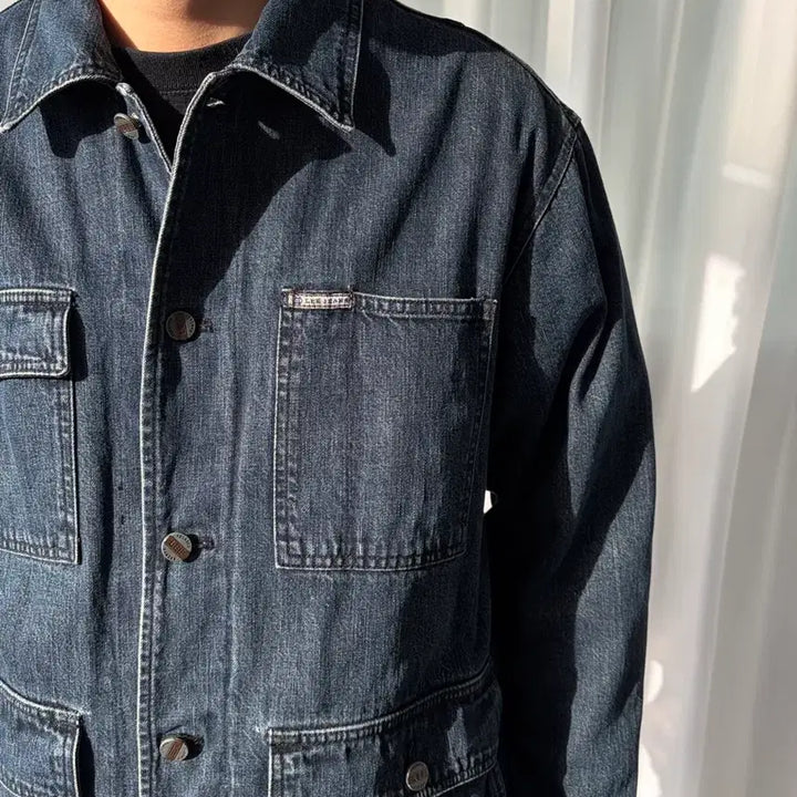 [BUNJANG] Lee 90s Flannel Lined Denim Chore Coat / [M-L]LEE 90s 리 플란넬 라이닝 데님 자켓 초어 코트