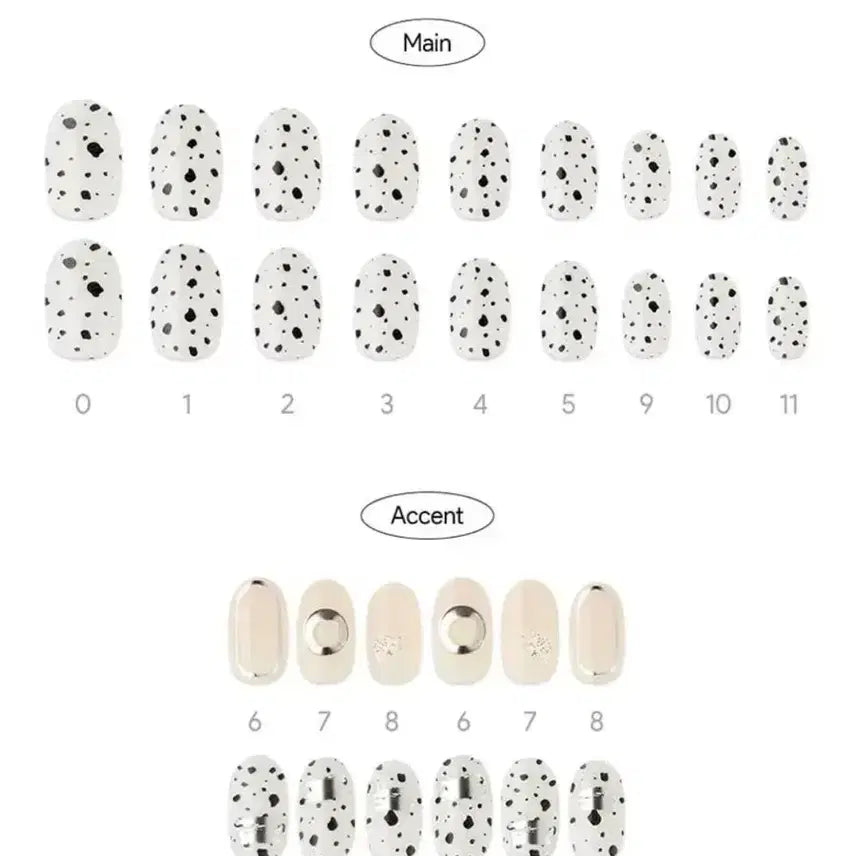[BUNJANG] Dashing Diva Dotty Black Long Oval Tip Nail / 데싱디바 매직프레스 프리미엄 롱 오발팁 도티블랙