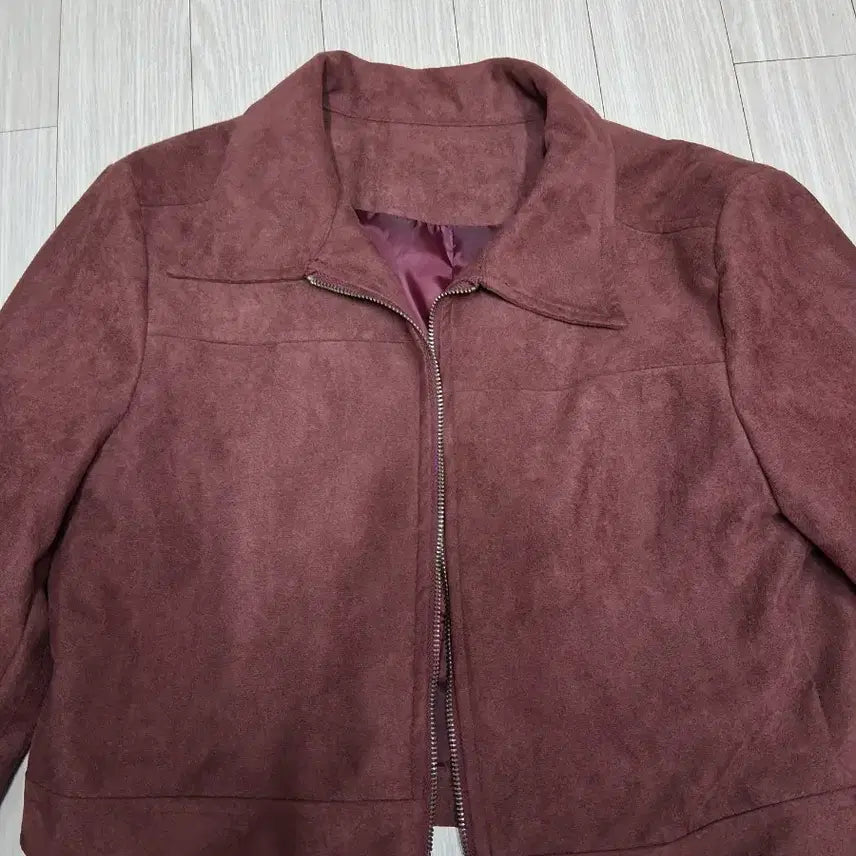 [BUNJANG] Binary One Niku Suede Crop Jacket / 바이너리원 니쿠 스웨이드 크롭자켓