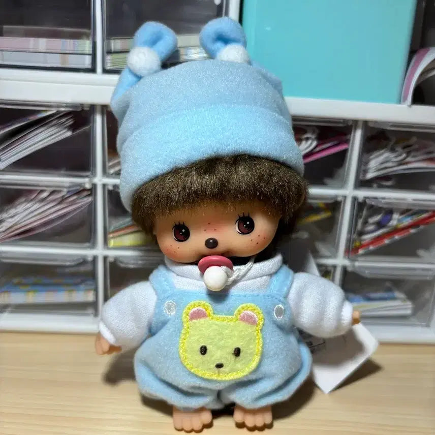 [BUNJANG] Sekiguchi Revival Baby Monchhichi Doll / 블루/세키구치 몬치치 리바이벌 베이비몬치치