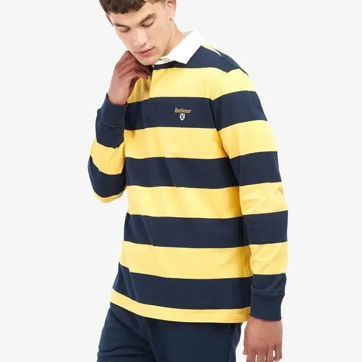 [BUNJANG] Borbour Hollywell Striped Polo Shirt / Borbour 바버 Hollywell 스트라이프 폴로셔츠