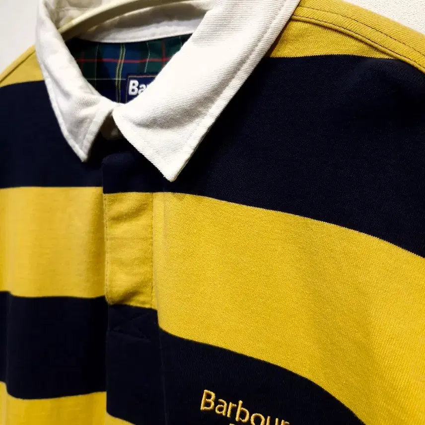 [BUNJANG] Borbour Hollywell Striped Polo Shirt / Borbour 바버 Hollywell 스트라이프 폴로셔츠