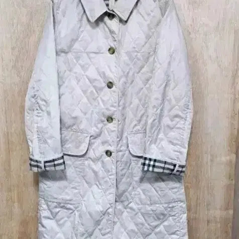 [BUNJANG] Burberry London Quilted Long Coat Ivory / 버버리 퀼팅 롱 버버리 런던 정품 퀼팅 롱 코트  아이보리