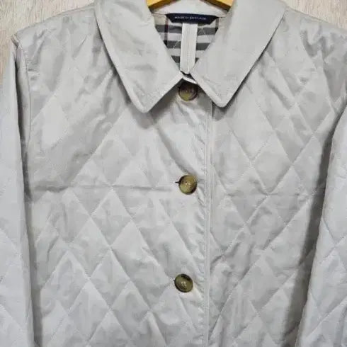 [BUNJANG] Burberry London Quilted Long Coat Ivory / 버버리 퀼팅 롱 버버리 런던 정품 퀼팅 롱 코트  아이보리