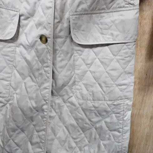 [BUNJANG] Burberry London Quilted Long Coat Ivory / 버버리 퀼팅 롱 버버리 런던 정품 퀼팅 롱 코트  아이보리