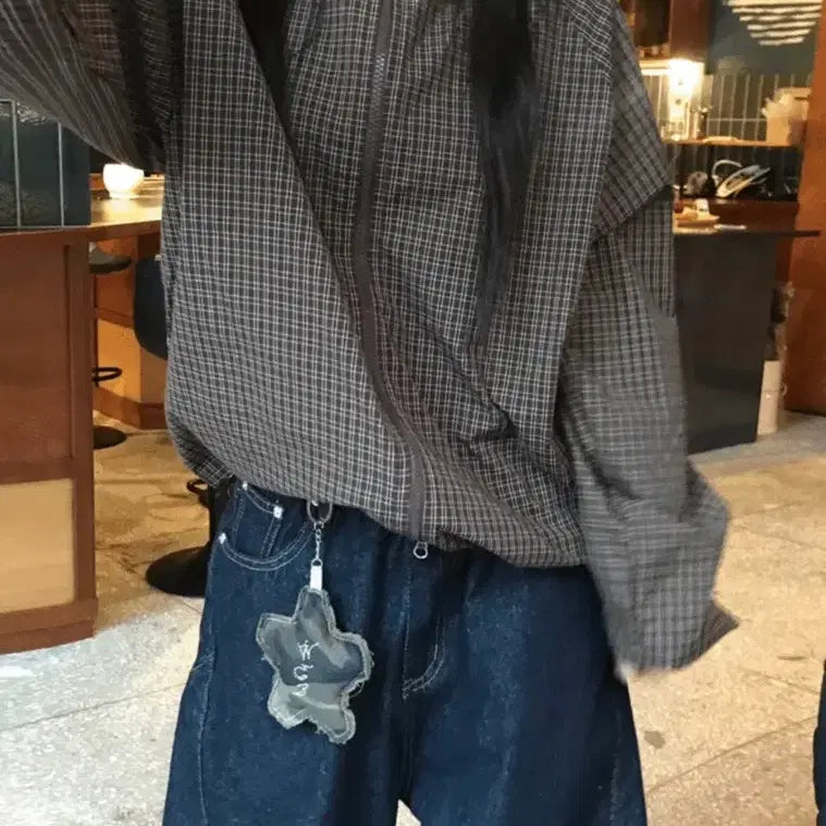 [BUNJANG] Heenytsuki Hooded Check Jacket / 히니츠키 후드 체크 자켓